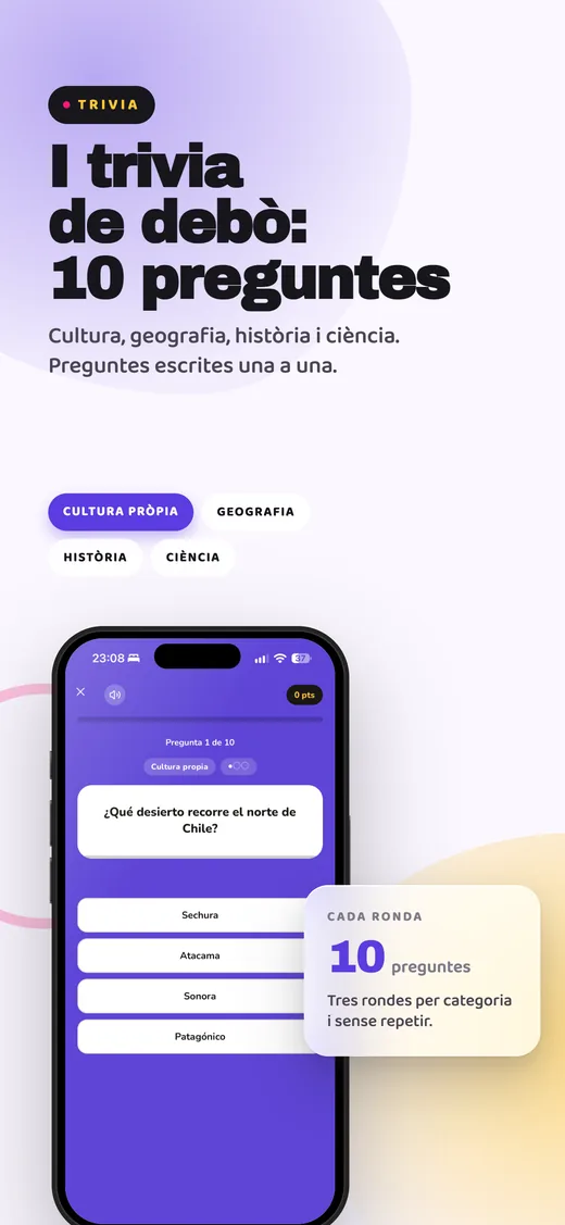 Una ronda de trivia en marxa: pregunta 1 de 10