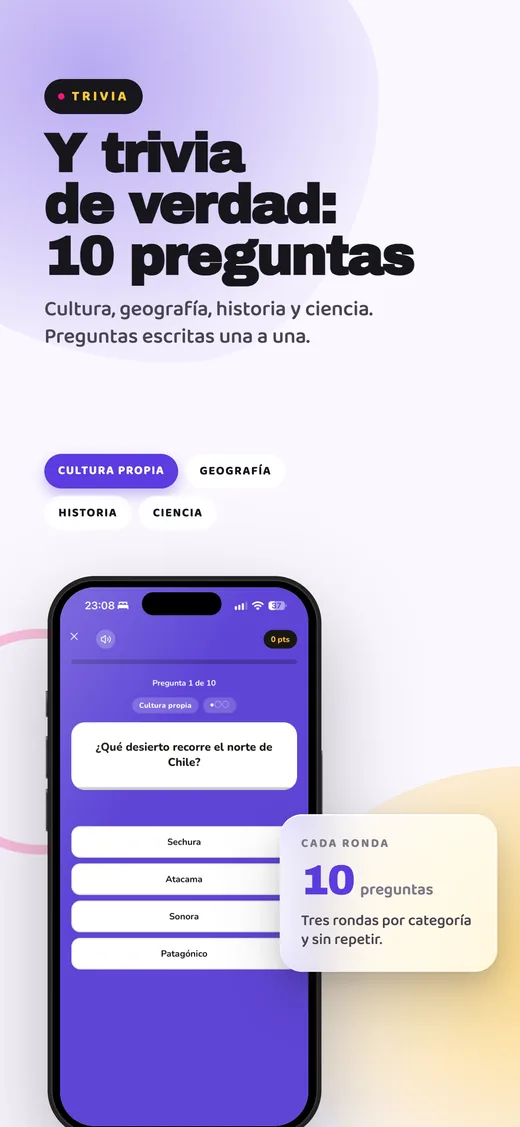 Una ronda de trivia en marcha: pregunta 1 de 10