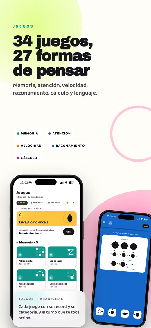 El catálogo de juegos, ordenado por categorías